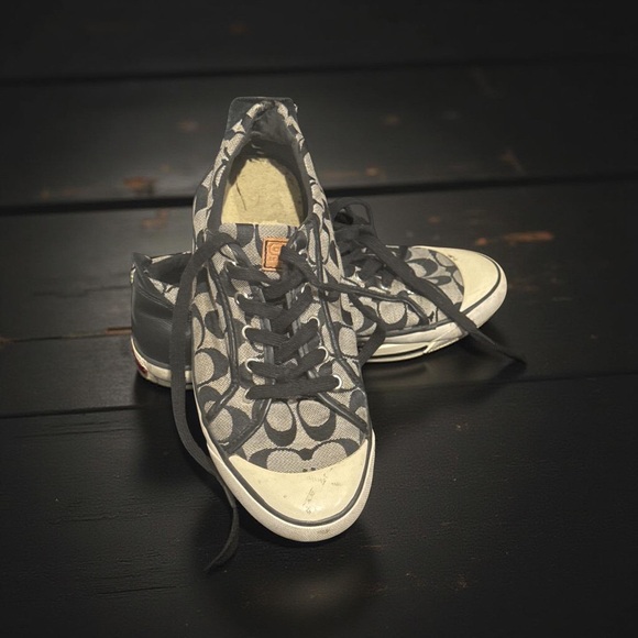 Coach Gray and Black Women's Sneakers - Picture 1 of 6
